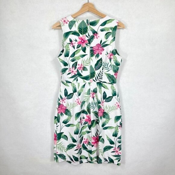 🔥 3/$15 🔥Old Navy Sleeveless Sheath Dress Tropical Summer Vacation Resort M - Picture 3 of 6